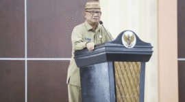 Penandatanganan Nota Kesepakatan Rancangan Awal RPJMD Bone Bolango Tahun 2025-2029 antara DPRD Kabupaten Bone Bolango dan Bupati Bone Bolango Ismet Mile, di Ruang Paripurna DPRD, Senin (19/5/2025).