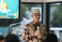 Bupati Bone Bolango, Ismet Mile menghadiri kegiatan buka puasa bersama MD KAHMI Bone Bolango yang digelar di Onato Swiss 18 Cafe dan Resto Danau Perintis, Rabu (26/3/2025). (F.Yudi)