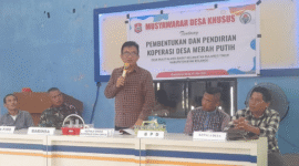 elaksanaan Musyawarah Desa (Musdes) Pembentukan Koperasi Merah Putih Desa Bulotalangi Barat Kecamatan Bulango Timur, Kamis (1/5).