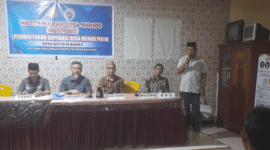 Suasana pembentukan Koperasi Merah Putih Desa Dutohe Barat Kecamatan Kabila, Kamis (01/05/2025), di Aula Kantor Desa Dutohe Barat.