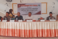Pelaksanaan Musyawarah Desa (Musdes) Pembentukan Koperasi Merah Putih Desa Bulotalangi Kecamatan Bulango Timur, Jum’at (2/5).