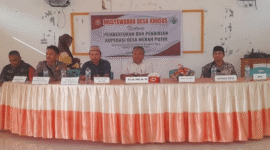 Pelaksanaan Musyawarah Desa (Musdes) Pembentukan Koperasi Merah Putih Desa Bulotalangi Kecamatan Bulango Timur, Jum’at (2/5).