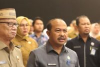 Bupati Ismet Mile saat menghadiri Musyawarah Perencanaan Pembangunan Daerah (Murenbangda) Rencana Kerja Pemerintah Daerah (RKPD) Provinsi Gorontalo, di Grand Q Hotel Kota Gorontalo, Selasa (29/4/2025). (F.dok.istimewa)