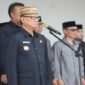 Bupati Bone Bolango Drs. H. Ismet Mile, MM, memimpin upacara peringatan hari lahir Pancasila di alun-alun Bone Bolango Senin (2/6).