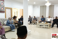 Jajaran DPC PKB Kabupaten Bone Bolango melakukan silaturahmi perdana sekaligus perkenalan pengurus baru dihadapan Bupati Bone Bolango, Drs. H. Ismet Mile, MM. Rumah Dinas Bupati, Sabtu (8/6).  