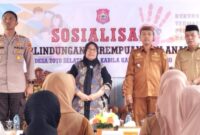 Sosialisasi Perlindungan Perempuan dan Anak yang digelar Pemerintah Desa Toto Selatan, Kecamatan Kabila, di halaman Kantor Desa setempat, Senin (16/6/2025). (F. AKP).