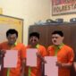 Terduga Penggelapan Tiang Internet di Kota Gorontalo saat di Bekuk Polisi. (F. poota.id)
