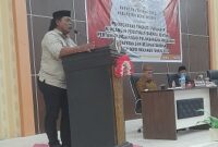 Pandangan Fraksi Partai Gerakan Indonesia Raya (Gerindra) DPRD Bone Bolango yang dibacakan Andris Amirudin Makmur., S.Ip,