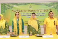 Pelaksanaan Musda DPD Pengajian Al-Hidayah Kabupaten Bone Bolango yang diselenggarakan di Aula Hotel Toewawa Suwawa Bone Bolango, Minggu (13/7/2025).
