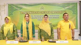 Pelaksanaan Musda DPD Pengajian Al-Hidayah Kabupaten Bone Bolango yang diselenggarakan di Aula Hotel Toewawa Suwawa Bone Bolango, Minggu (13/7/2025).