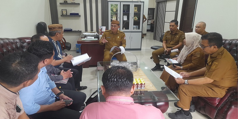 Audiensi Koperasi GASS bersama Sekda Bone Bolango, Dr. Iwan Mustapa dan OPD terkait, Selasa (7/7) di ruangan Sekda Bone Bolango.