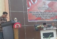 Pandangan Akhir Fraksi Gerindra DPRD Kabupaten Bone Bolango yang bacakan Moh. Fadli Hulukati
