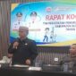 Sambutan Bupati Ismet Mile dalam Rapat Koordinasi (Rakor) Team Percepatan Penurunan Stunting (TPPS) Bone Bolango Tahun 2025 yang dilaksanakan pada Selasa (1/7/2025), di Naffil Resto dan Café.