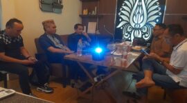 Silaturahmi Pengurus Koperasi Jasa Global Akses Sejahtera (GASS) bersama Ibrahim Bouti dan Miftahudin Jasin, Buido Coffee Kota Gorontalo, Kamis (10/7).