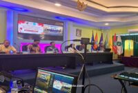 Sambutan Ketua Koperasi Jasa Global Akses Sejahtera (GASS) Bahrun Usman dalam agenda Rapat Anggota bertempat di Aula Universitas Ichsan Gorontalo, Kota Gorontalo, Minggu (20/7).
