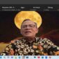Ketua Dewan Pers, Prof Kamaruddin Hidayat saat memberikan sambutan dan menutup Munas II PJS dan Seminar Nasional di Kota Palu, Selasa (15/07/2025)