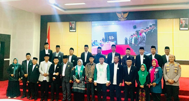 Pengukuhan kepengurusan baru Majelis Ulama Indonesia (MUI) Provinsi Gorontalo Masa Khidmat 2025 – 2030 yang berlangsung pada Sabtu, (23/8/2025), bertempat di Auditorium Rektorat IAIN Sultan Amai Gorontalo.