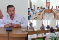 Camat Suwawa Tengah, Noldi Biga, saat menghadiri RDP bersama Komisi I DPRD terkait aspirasi BPD tentang Pemberhentian Kades Duano