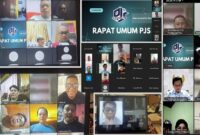 Suasana Rapat Umum PJS yang dilaksanakan secara online, Rabu (06/08/2025).