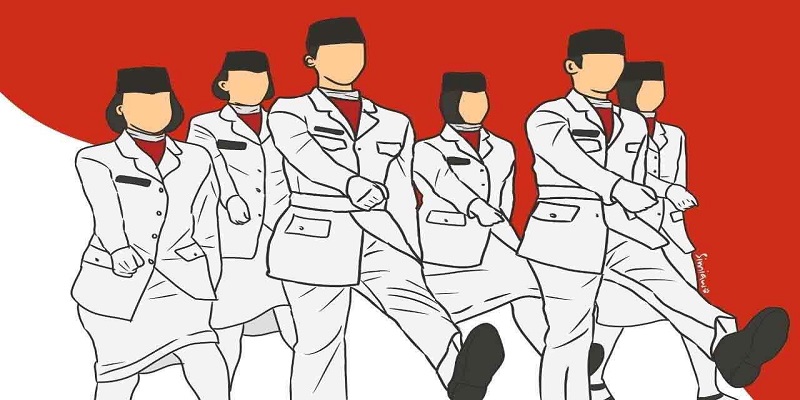 Ilustrasi : Pasukan Pengibar Bendera HUT RI