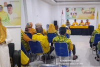Ketua DPD Partai Golkar Provinsi Gorontalo Dra. Hj. Idah Syahidah RH saat memberikan sambutan pada pelaksanaan peringatan Maulid Nabi Muhammad SAW. Sebelumnya, Golkar Bone Bolango juga melaksanakan Pleno Diperluas yang dilangsungkan di Hotel Toewawa, Kecamatan Suwawa Kabupaten Bone Bolango, Minggu (7/9).