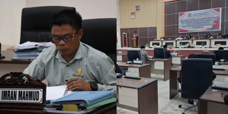 Imran Mahmud (Anggota DPRD Bone Bolango) saat menghadiri Paripurna dalam rangka penyampaian Rancangan Kebijakan Umum Anggaran Pendapatan dan Belanja Daerah (KUA-PPAS) serta Prioritas Plafon Anggaran Sementara (PPAS) APBD Tahun Anggaran 2026.