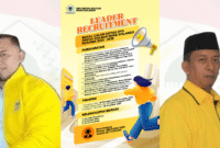 Fauzan Arsyad, SH (kiri) Penyelenggara dan H. Mutawasir, S.Ag (kanan) Pelaksana Musda DPD Golkar Bone Bolango Periode 2025 - 2030.