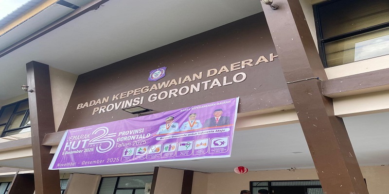 Kantor Badan Kepegawaian Daerah (BKD) Provinsi Gorontalo. (ist/vie)