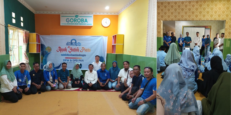 Doa akhir tahun 2025 Kader PAN Bone Bolango sekaligus aksi peduli social berupa penyerahan santunan kepada anak-anak yatim Piatu Panti Asuhan Harapan Kita